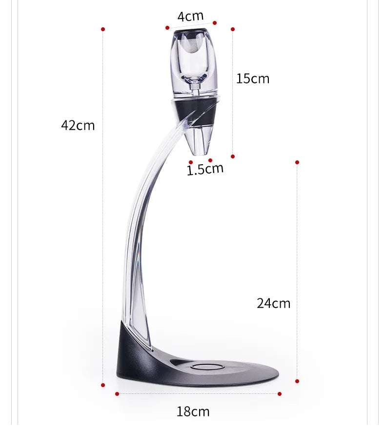Vinho tinto profissional Decanter Pourer com filtro Stand titular, Vodka Quick Air Aerator, Home Dining Bar Essential Set