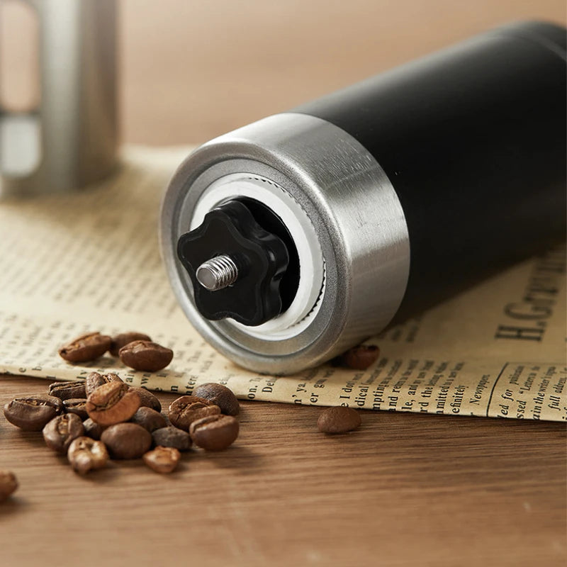 Moedor de café em aço inoxidável Moedor de mão manivela ajustável Ferramenta de acessórios de cozinha