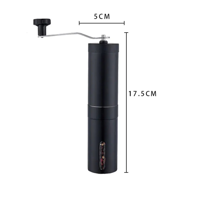 Moedor de café em aço inoxidável Moedor de mão manivela ajustável Ferramenta de acessórios de cozinha