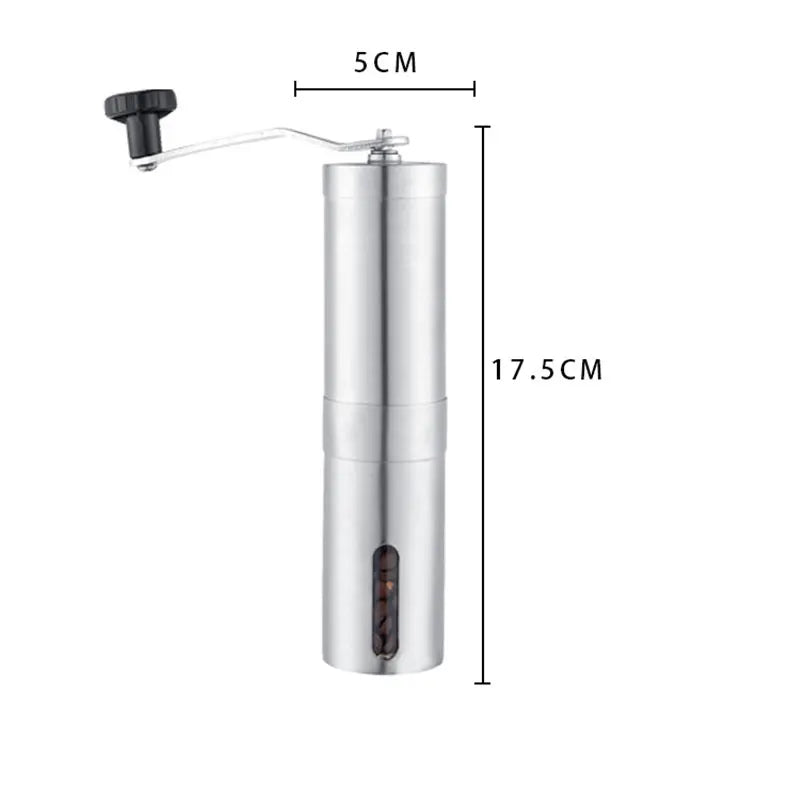 Moedor de café em aço inoxidável Moedor de mão manivela ajustável Ferramenta de acessórios de cozinha