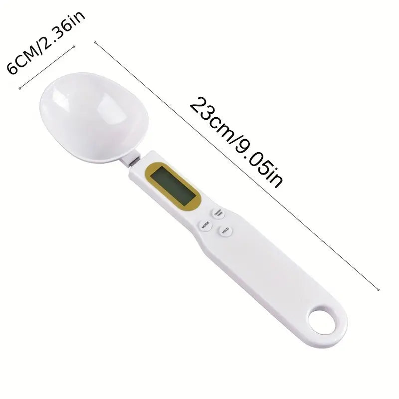 Mini Balança de Colher de Cozinha Digital, Balança Eletrônica LCD, Ferramenta de Medição de Peso para Café Leite, 0.1 a 500g