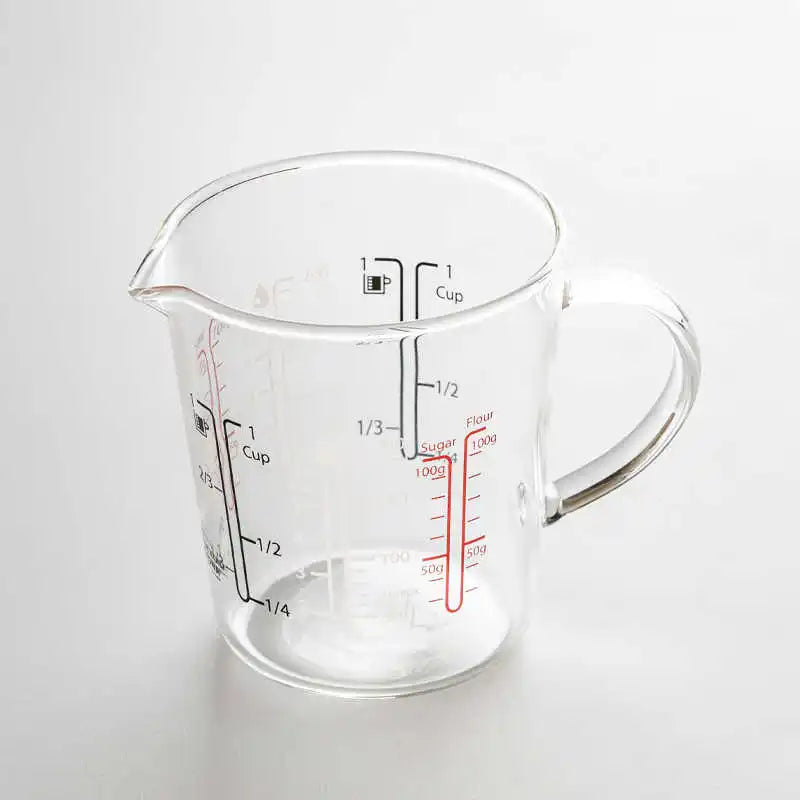 CAFEDE KONA Copo De Medição De Vidro Resistente Ao Calor com Escala, Copo De Compartilhamento De Café, Copo De Leite, Cozimento De Cozinha, 200ml