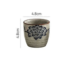 Xícara de chá cerâmica pintada à mão Hefeng, copo de chá espessado resistente ao calor para hotel, chá em casa, estilo japonês