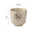 Xícara de chá cerâmica pintada à mão Hefeng, copo de chá espessado resistente ao calor para hotel, chá em casa, estilo japonês