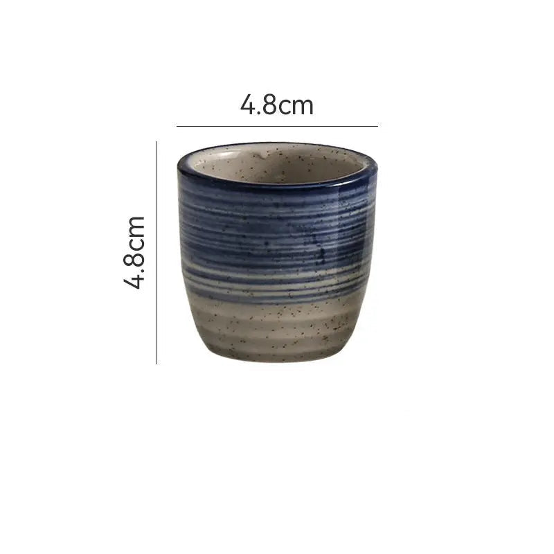 Xícara de chá cerâmica pintada à mão Hefeng, copo de chá espessado resistente ao calor para hotel, chá em casa, estilo japonês