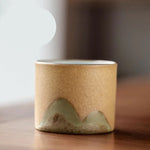 Caneca De Café De Cerâmica Com Cabo De Madeira, Copo De Água Do Escritório, Filtro Retro, Copo De Chá Artesanal, Presente De Aniversário, 80ml