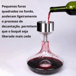 Aerador do vinho do aço inoxidável, Funil com filtro do sedimento, Chuveiro
