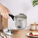 Pote de café turco de aço inoxidável, cabo longo, jarro de derretimento de manteiga de chocolate, acessórios de cozinha para barista, pote portátil para acampamento