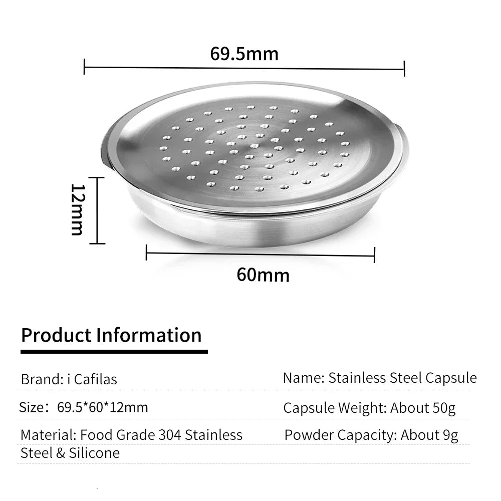 ICafilas-Cápsula Reutilizável Café para Senseo, Filtro de Aço Stianless, Espresso Compatível com Máquina Philips