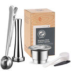 Cápsula recarregável de aço inoxidável do café do copo reusável das cápsulas do café do nespresso que reenche o coffeeware do filtro