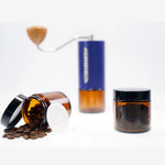 Portable Coffee Beans Tanque De Armazenamento, Moedor De Café, Recipiente Em Pó, Vidro Espessado, Seal Latas, Jarra Selada, 130ml