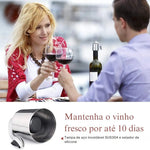 Rolha de Vinho em Aço Inoxidável Konco - Selador a Vácuo - Casa Terroir