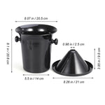 Degustação De Vinho Spittoon Balde De Despejo De Vinho, Plástico, Redondo, Orelhas Duplas, Balde De Gelo, Acessórios Pretos
