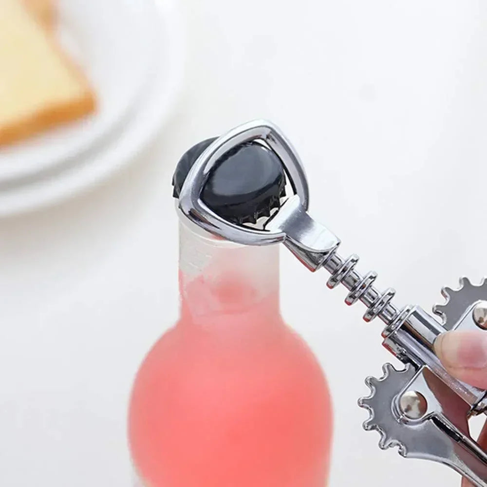Abridor De Vinho De Aço Inoxidável, Abridor De Vinho Tinto, Asa Tipo Saca-rolhas De Metal, Abridores De Garrafa, Saca-rolhas, Removedor De Cortiça De Vinho
