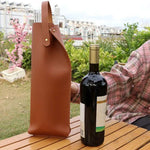 Saco de vinho elegante couro falso vinho tote transportadora com alça para festa saco protetor para garrafa de vinho elegante saco de embalagem