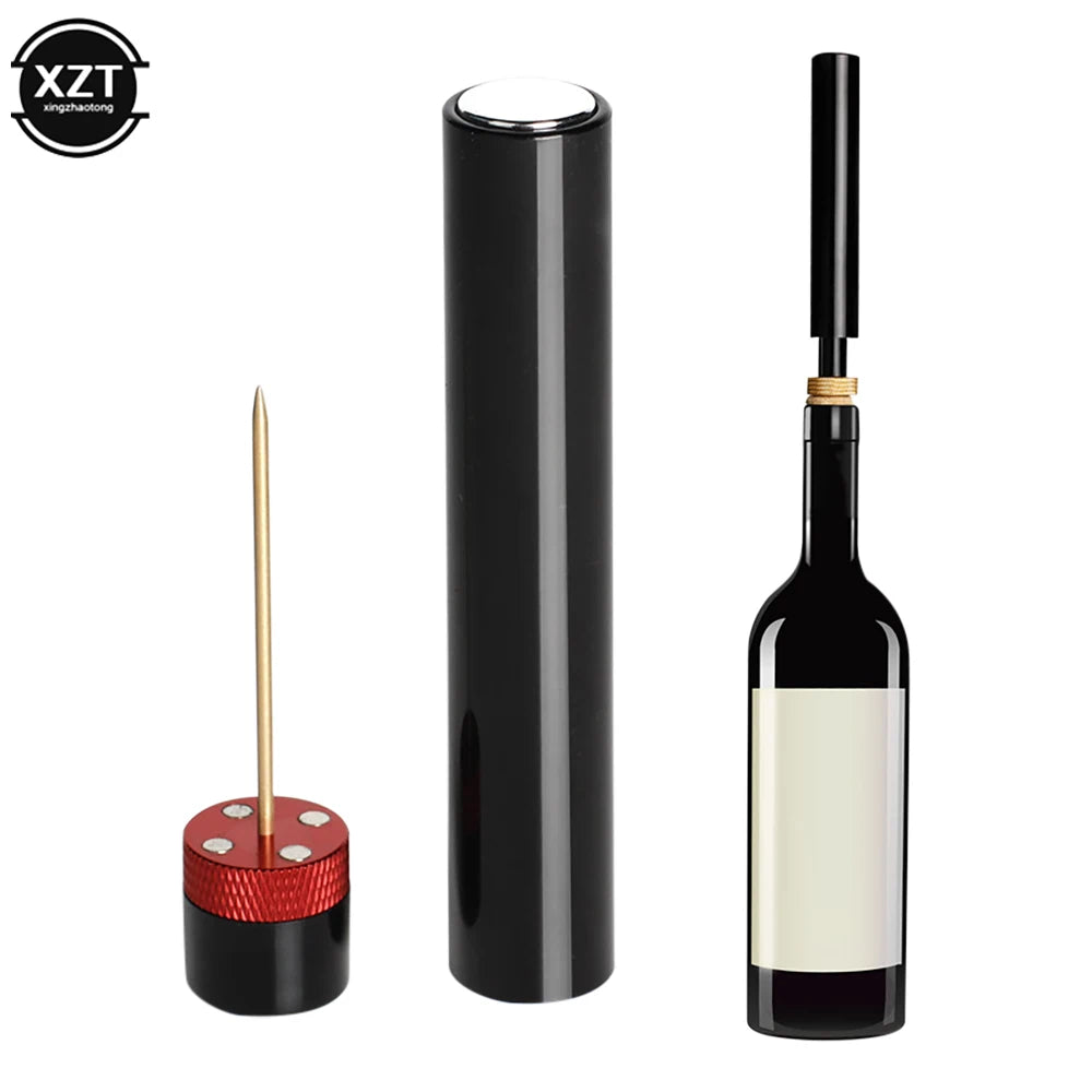 Bomba de ar portátil abridor de garrafa de vinho seguro pino de aço inoxidável removedor de cortiça pressão ar saca-rolhas cozinha ferramentas barra acessórios