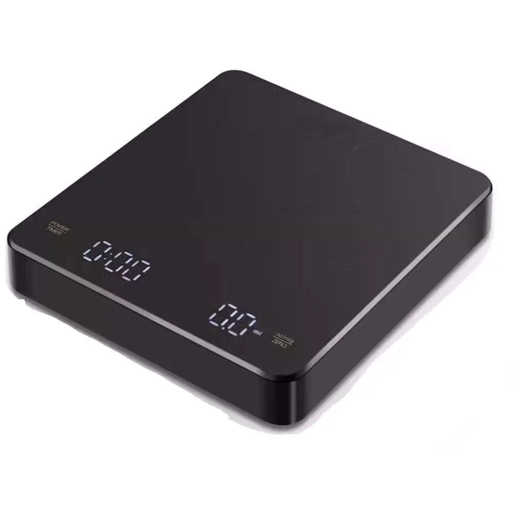 Balança de café recarregável digital com temporizador tela LED Espresso USB 3kg máx. Pesando 0,1g Medidas de alta precisão Balança de cozinha