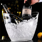 Plastic Ice Bucket para Champagne, uísque, vinho, cerveja Coolers, Chilling Bucket, Ice Cube Container para Bar, clube, festa, Home Gatherings, 4L