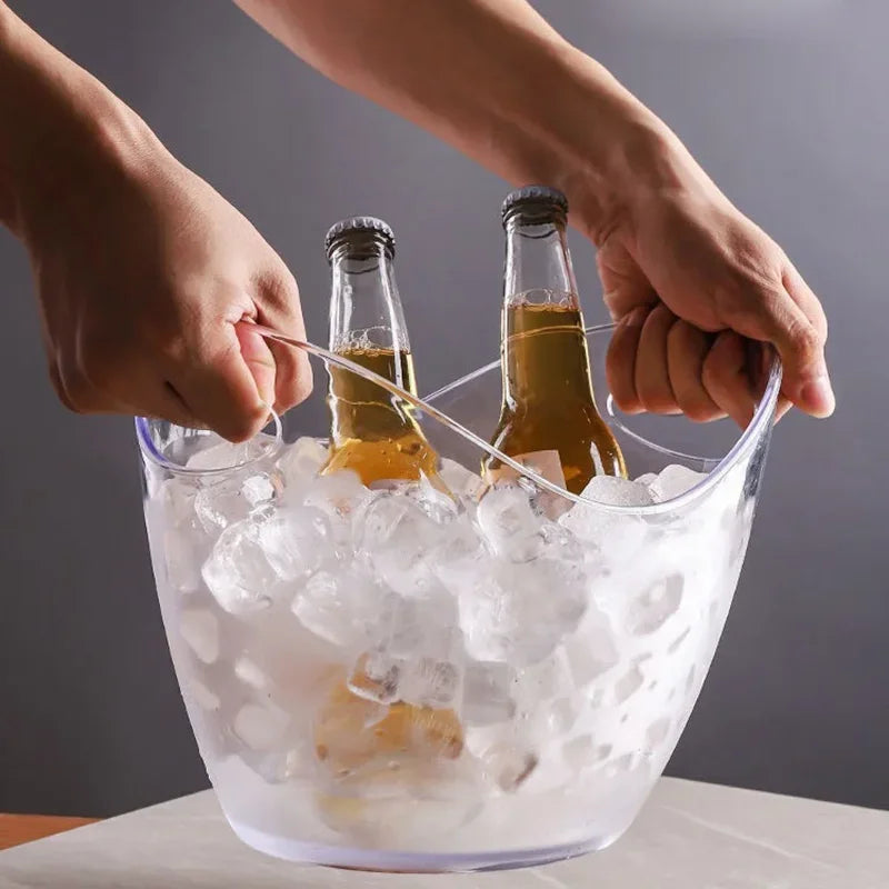 Cubo De Gelo Transparente Balde De Armazenamento, Balde De Vinho De Cerveja, Balde De Champanhe, Refrigerador De Cerveja, Recipiente De Champanhe
