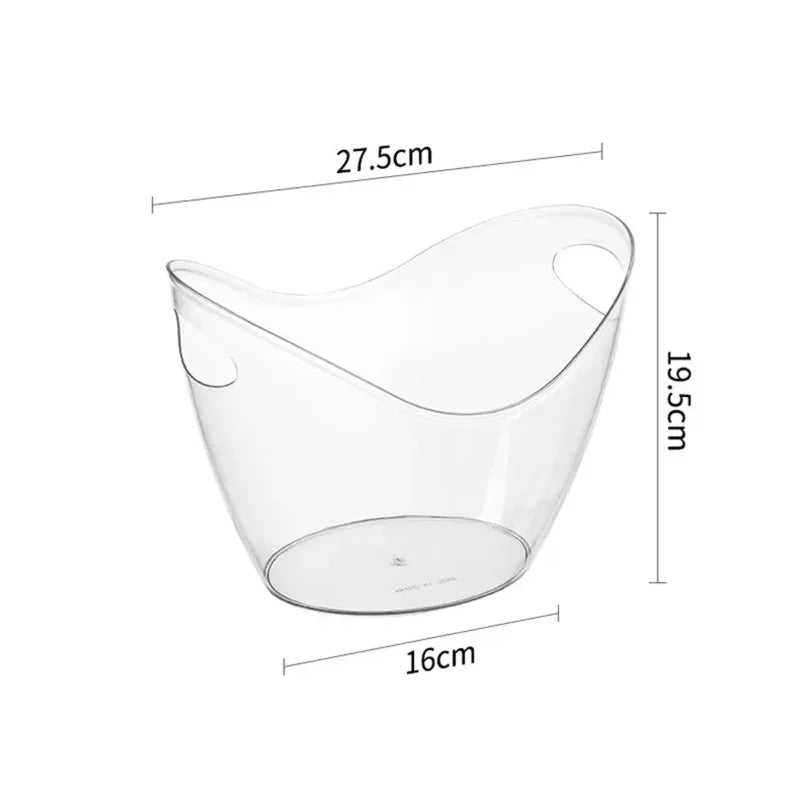 Cubo De Gelo Transparente Balde De Armazenamento, Balde De Vinho De Cerveja, Balde De Champanhe, Refrigerador De Cerveja, Recipiente De Champanhe