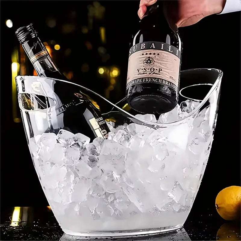 Cubo De Gelo Transparente Balde De Armazenamento, Balde De Vinho De Cerveja, Balde De Champanhe, Refrigerador De Cerveja, Recipiente De Champanhe