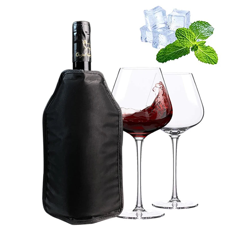 Reutilizáveis Wine Coolers e Sacos de Gelo, Cerveja Champagne Cooler Ferramenta com Gel Elástico, Longo Tempo de Refrigeração, Dinner Party Picnic Bag