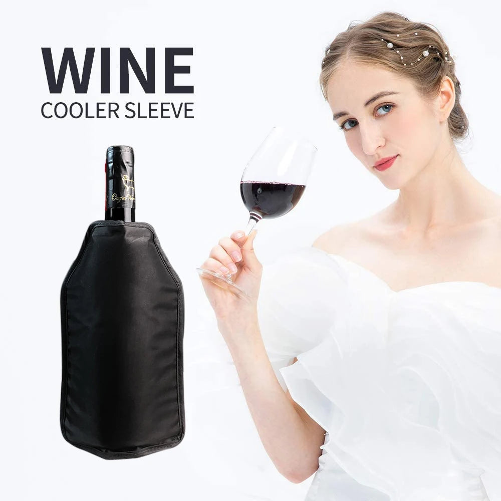 Reutilizáveis Wine Coolers e Sacos de Gelo, Cerveja Champagne Cooler Ferramenta com Gel Elástico, Longo Tempo de Refrigeração, Dinner Party Picnic Bag