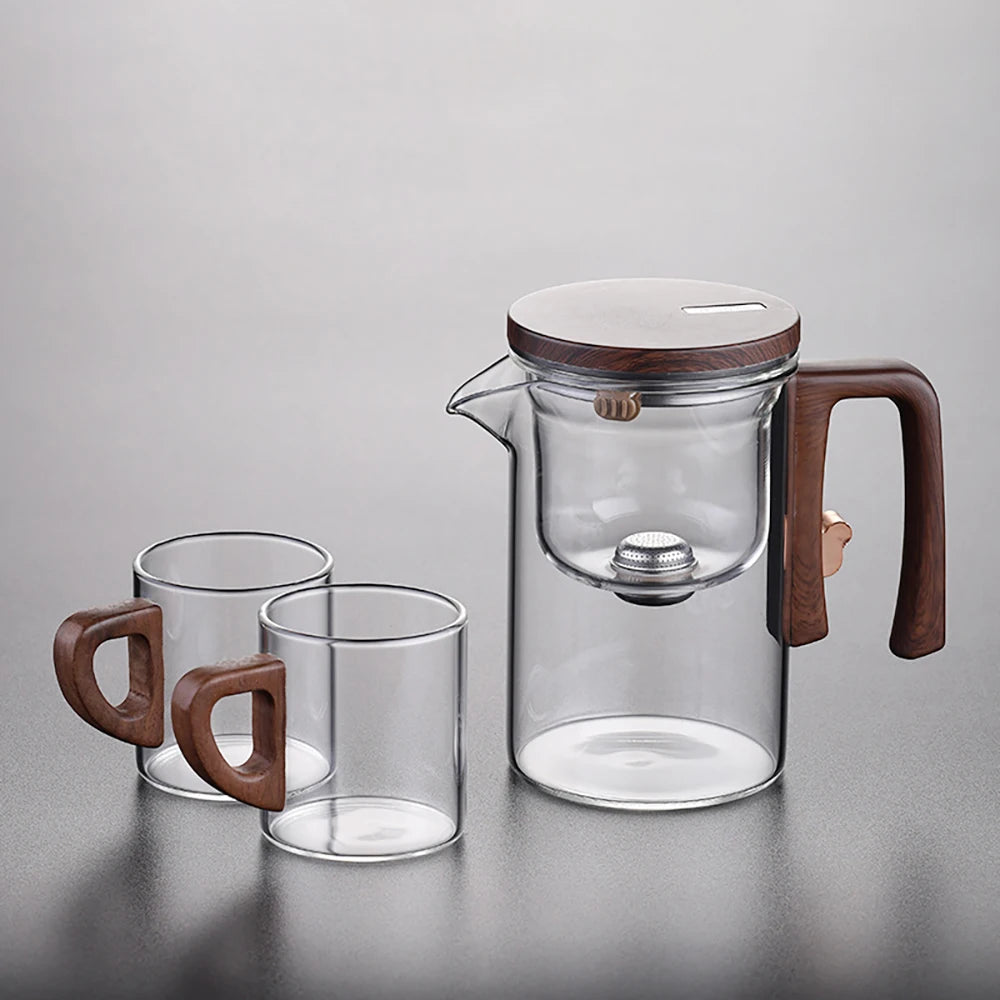 Bule De Vidro De Separação De Água, Recipiente Interno, Um Clique Interruptor Magnético, Filtração de chá, Pote de chá, 520ml, 720ml