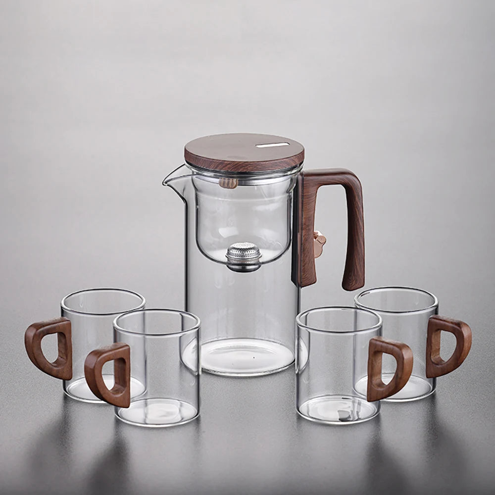 Bule De Vidro De Separação De Água, Recipiente Interno, Um Clique Interruptor Magnético, Filtração de chá, Pote de chá, 520ml, 720ml