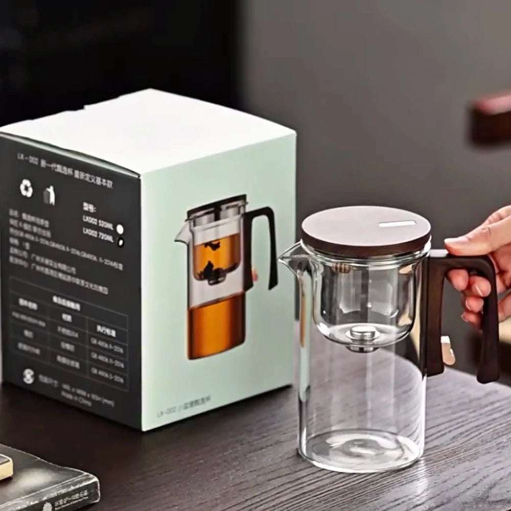 Bule De Vidro De Separação De Água, Recipiente Interno, Um Clique Interruptor Magnético, Filtração de chá, Pote de chá, 520ml, 720ml