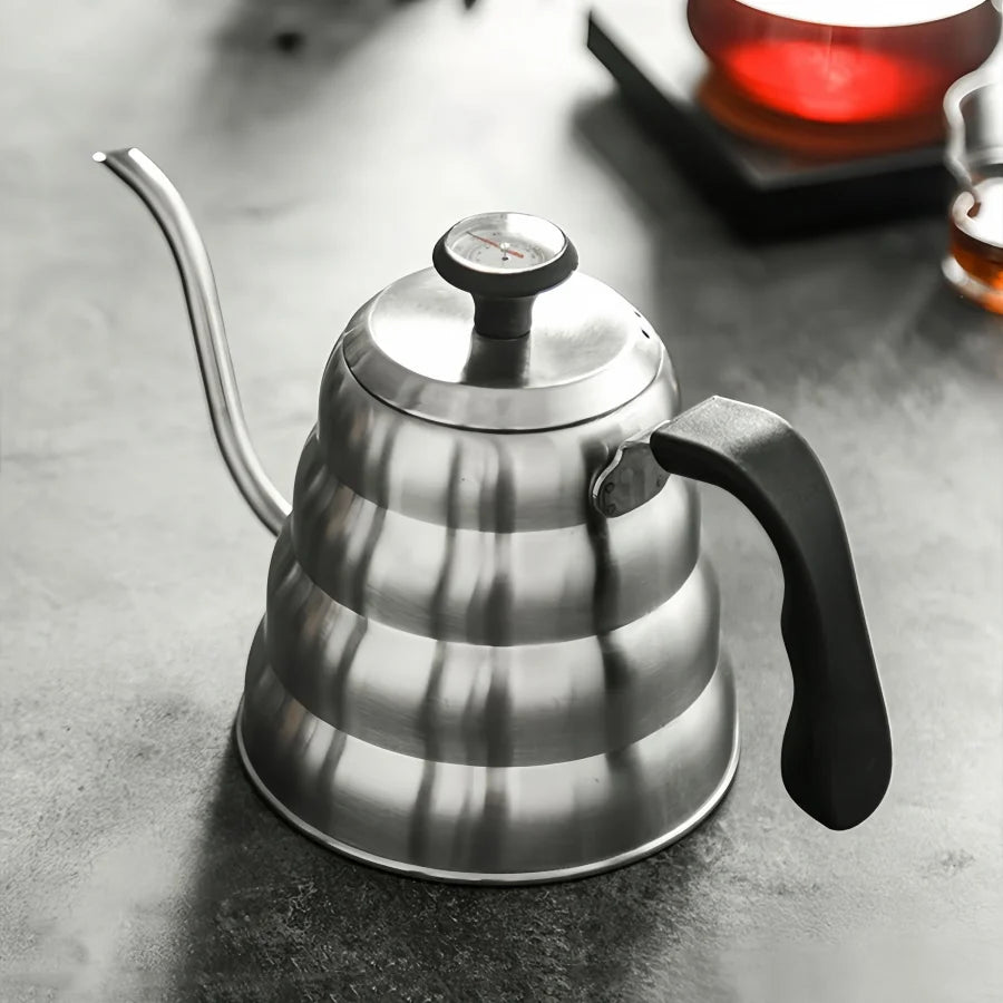Chaleira Bico de Ganso Barista de Aço Inoxidável com Controle de Temperatura - Casa Terroir
