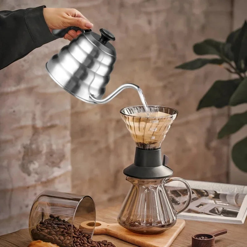 Chaleira Bico de Ganso Barista de Aço Inoxidável com Controle de Temperatura - Casa Terroir