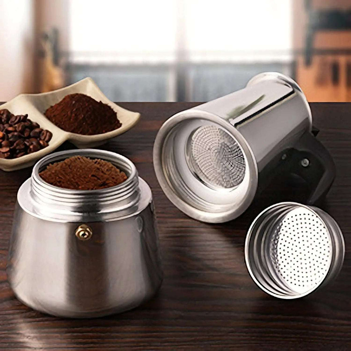 4/6/9 Xícaras Moka Pot Caffe Máquina De Espresso Copos De Café Latte Percoador Fogão Top Moka Cafeteira