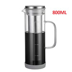 Cold Brew Iced Coffee Maker, infusor de chá, jarro hermético, sistema frio Brew, acessórios, 800L