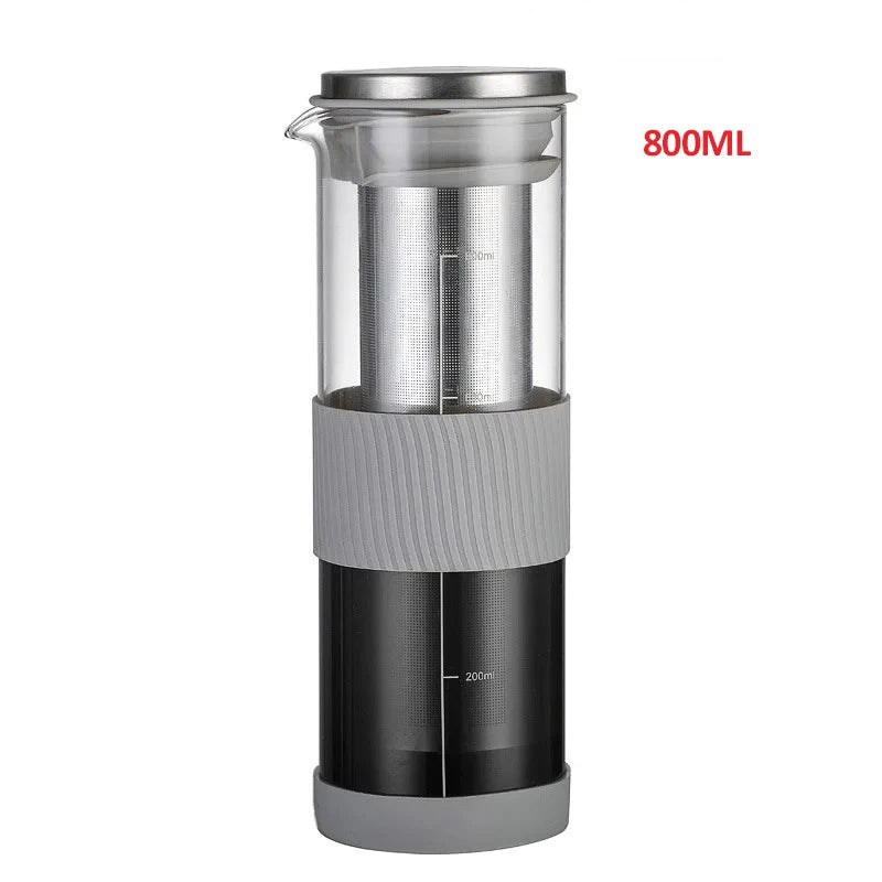 Cold Brew Iced Coffee Maker, infusor de chá, jarro hermético, sistema frio Brew, acessórios, 800L
