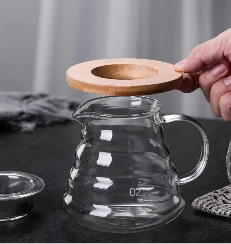 Despeje Sobre Cafeteira, Servidor de Café Carafe, Gotejador De Vidro, Filtro, 1-4 Copos, 360 ml, 600ml