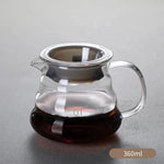 Despeje Sobre Cafeteira, Servidor de Café Carafe, Gotejador De Vidro, Filtro, 1-4 Copos, 360 ml, 600ml