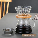 Despeje Sobre Cafeteira, Servidor de Café Carafe, Gotejador De Vidro, Filtro, 1-4 Copos, 360 ml, 600ml