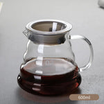 Despeje Sobre Cafeteira, Servidor de Café Carafe, Gotejador De Vidro, Filtro, 1-4 Copos, 360 ml, 600ml
