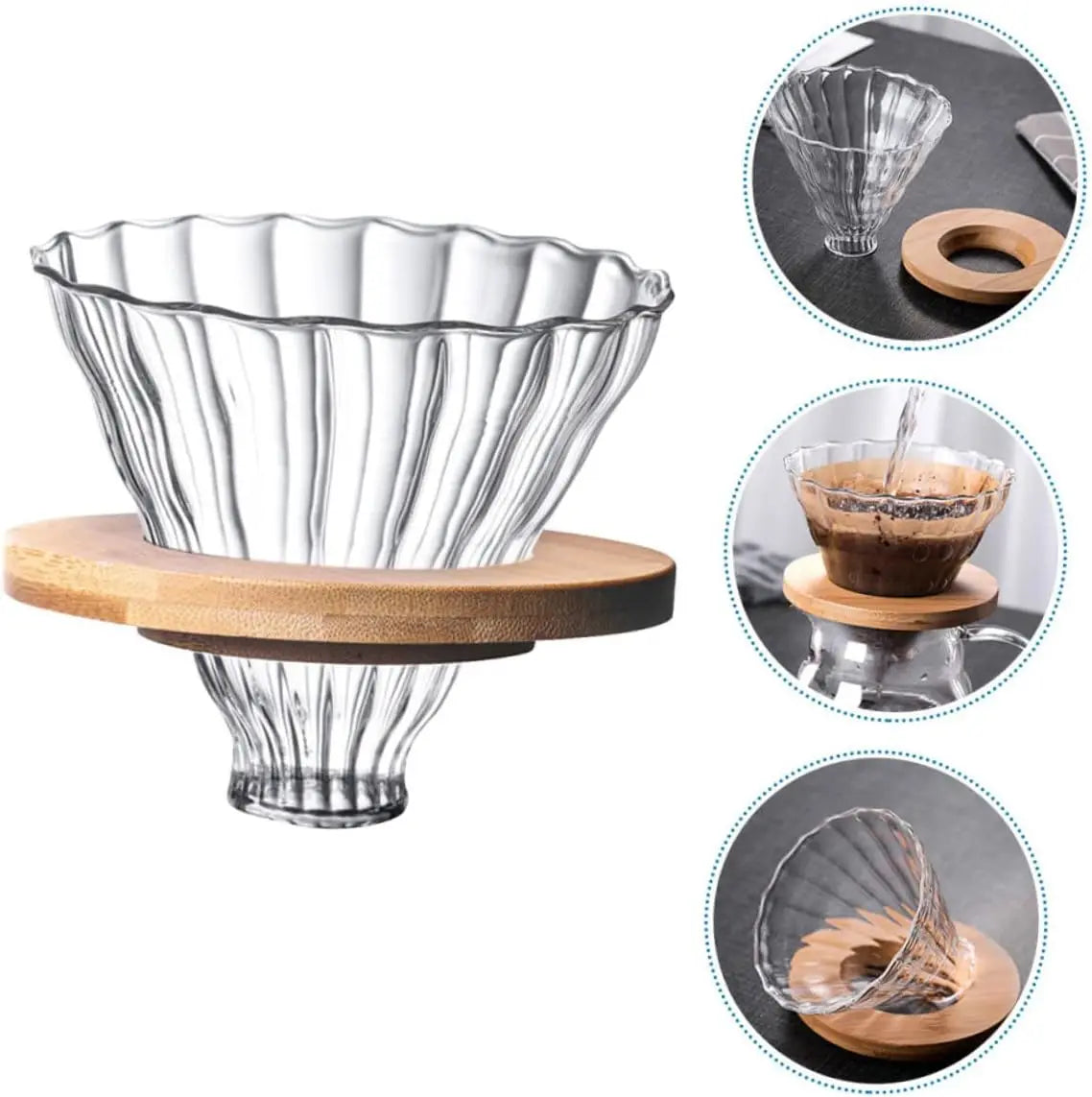 Despeje Sobre Cafeteira, Servidor de Café Carafe, Gotejador De Vidro, Filtro, 1-4 Copos, 360 ml, 600ml