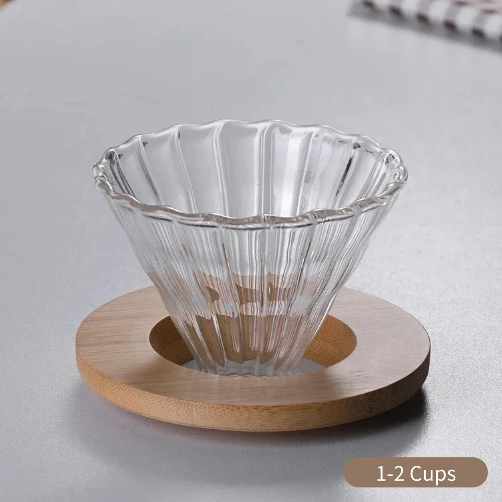 Despeje Sobre Cafeteira, Servidor de Café Carafe, Gotejador De Vidro, Filtro, 1-4 Copos, 360 ml, 600ml