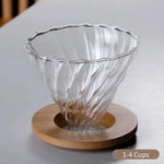 Despeje Sobre Cafeteira, Servidor de Café Carafe, Gotejador De Vidro, Filtro, 1-4 Copos, 360 ml, 600ml