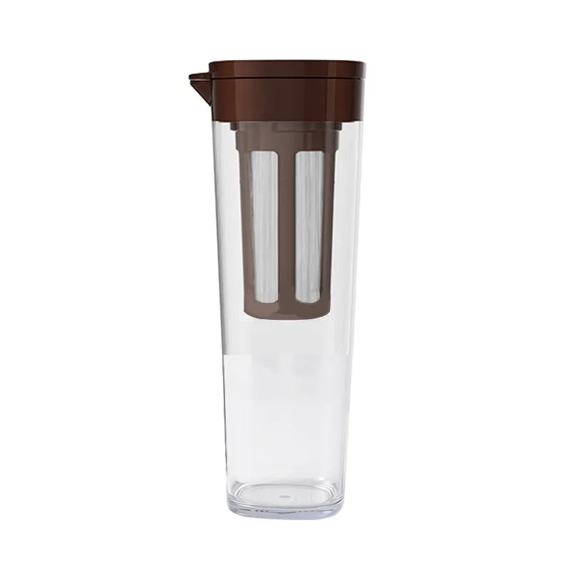 Máquina de infusão fria, Chaleira, Jarro de água, Fazendo café gelado, Chá de frutas de limonada para geladeira, 1.1L, Verão