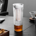 Máquina de infusão fria, Chaleira, Jarro de água, Fazendo café gelado, Chá de frutas de limonada para geladeira, 1.1L, Verão