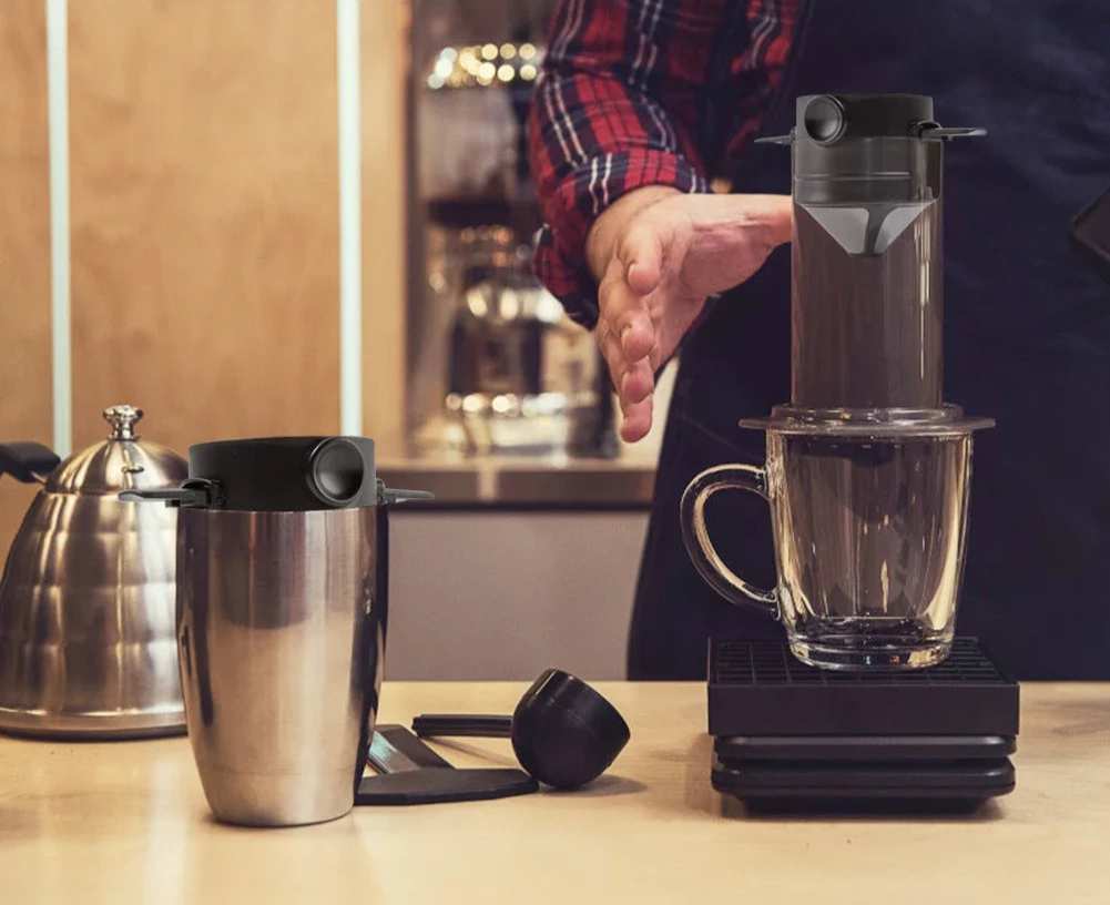 304 aço inoxidável portátil filtro de café gotejamento suporte de chá de café reutilizável caneca gotejador de café conjunto de xícara de chá pote coffeeware