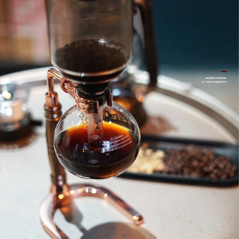 Cafeteira De Sifão De Vidro Conjunto De Pote De Compartilhamento, Home Cafe Brewing Potes