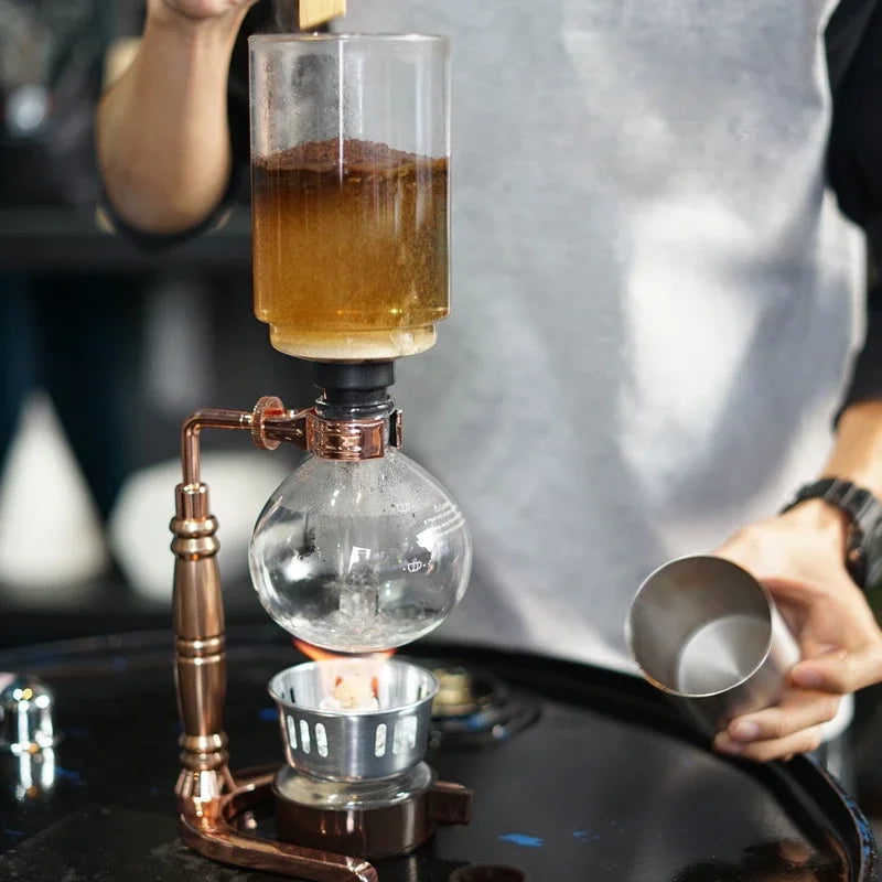 Cafeteira De Sifão De Vidro Conjunto De Pote De Compartilhamento, Home Cafe Brewing Potes
