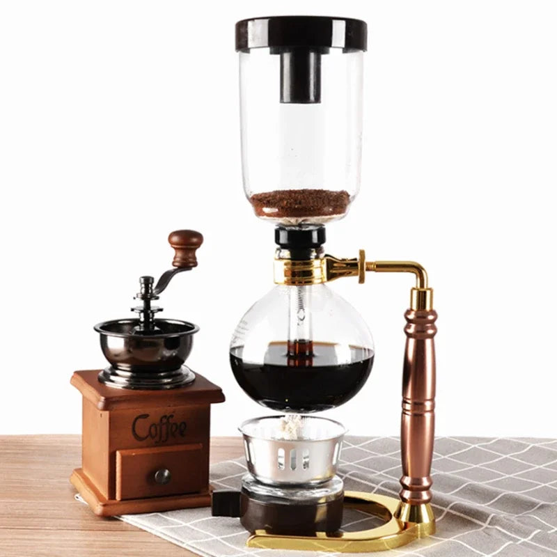 Cafeteira De Sifão De Vidro Conjunto De Pote De Compartilhamento, Home Cafe Brewing Potes