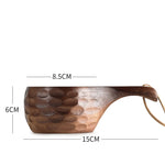 Caneca de Madeira Nórdica com Alça e Corda Suspensa - Casa Terroir