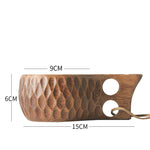 Caneca de Madeira Nórdica com Alça e Corda Suspensa - Casa Terroir